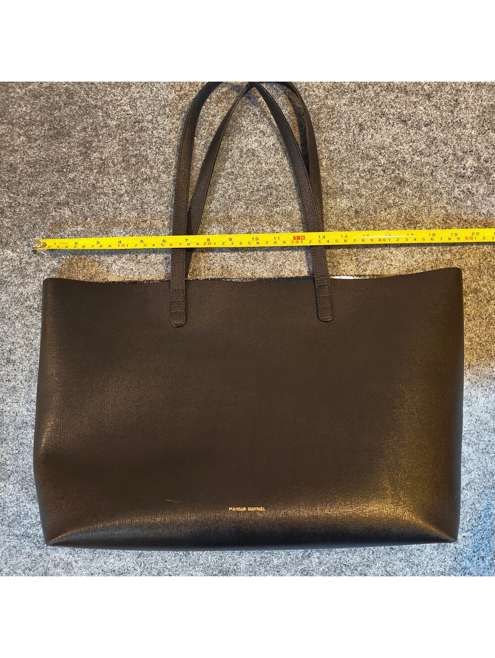 Mansur Gavriel Black Leather Tote Bag - Picture 6 of 6